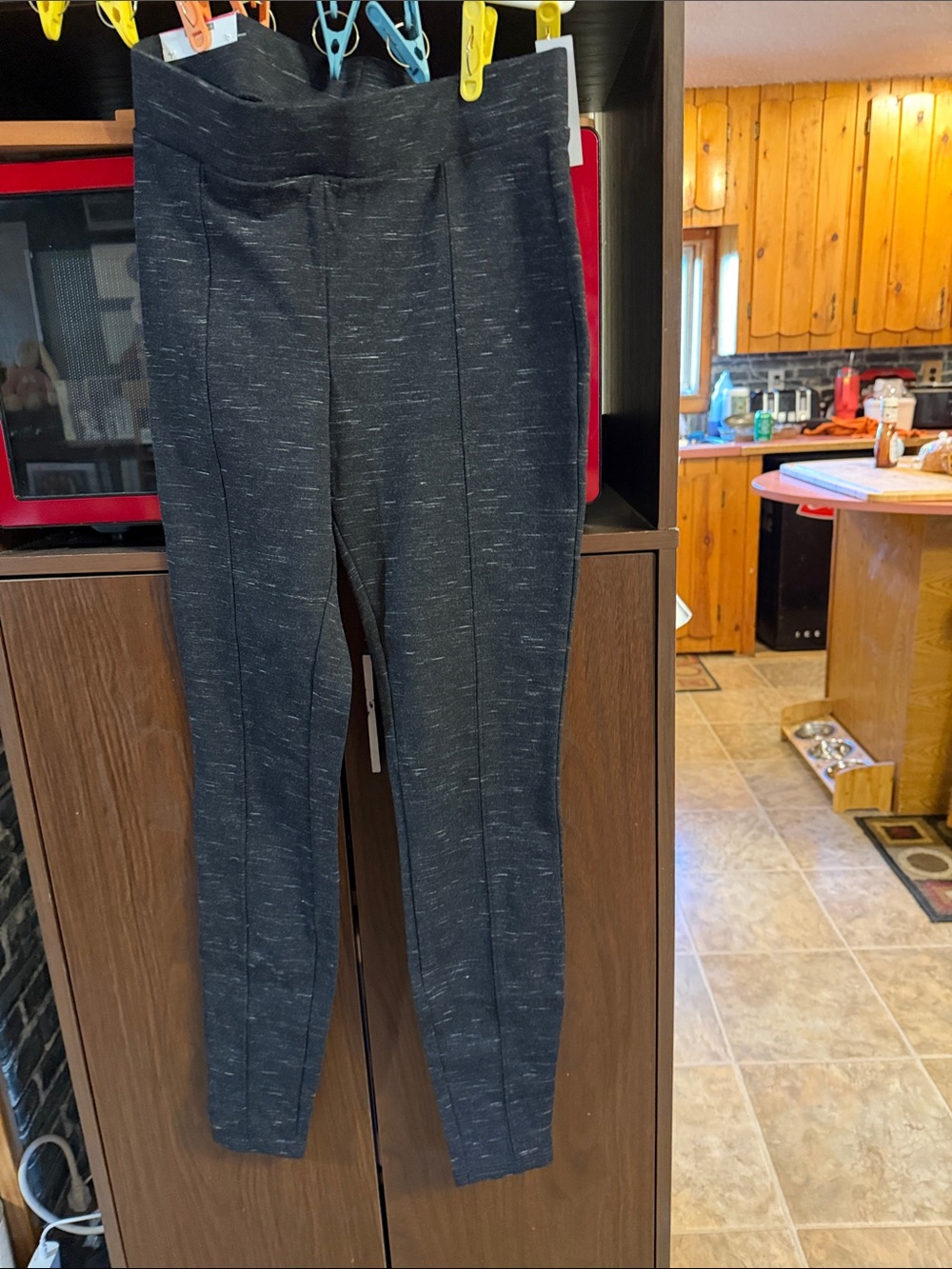 NWT Time and Tru Dark Heather Gray Woman’s Ponte Leggings
